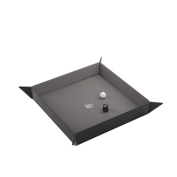 Magnetic Dice Tray Square Black&Gray - Würfelteller, quadratisch